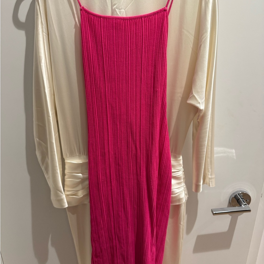 Zara Strapless Fuchsia Dress